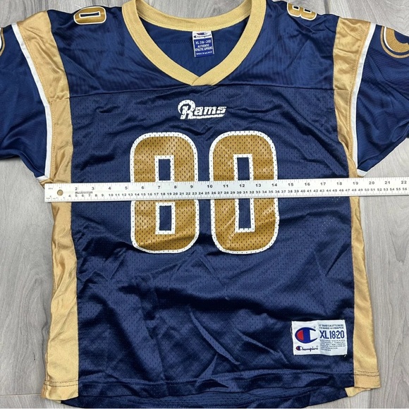 Champion Isaac Bruce St. Louis RAMS Football Jersey LA Rams Youth Size XL - Picture 8 of 12